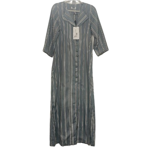 WEILI ZHENG Long Dresses striped light blue. Size S - Picture 1 of 13